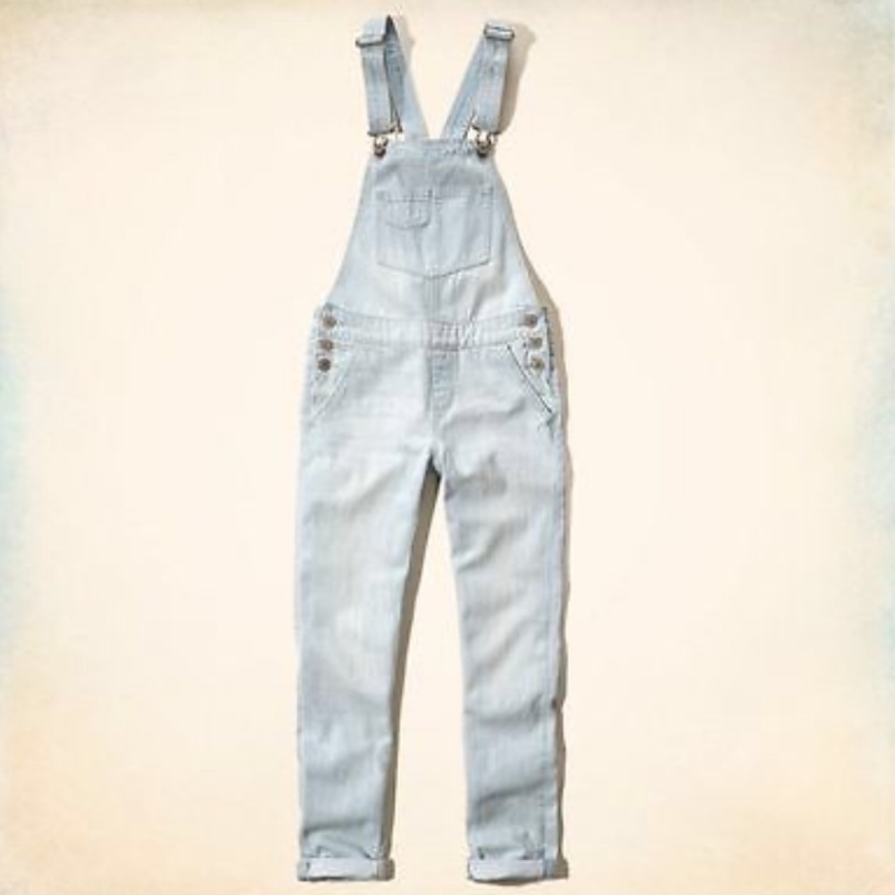 Hollister Skinny Light Wash Overalls - 26?